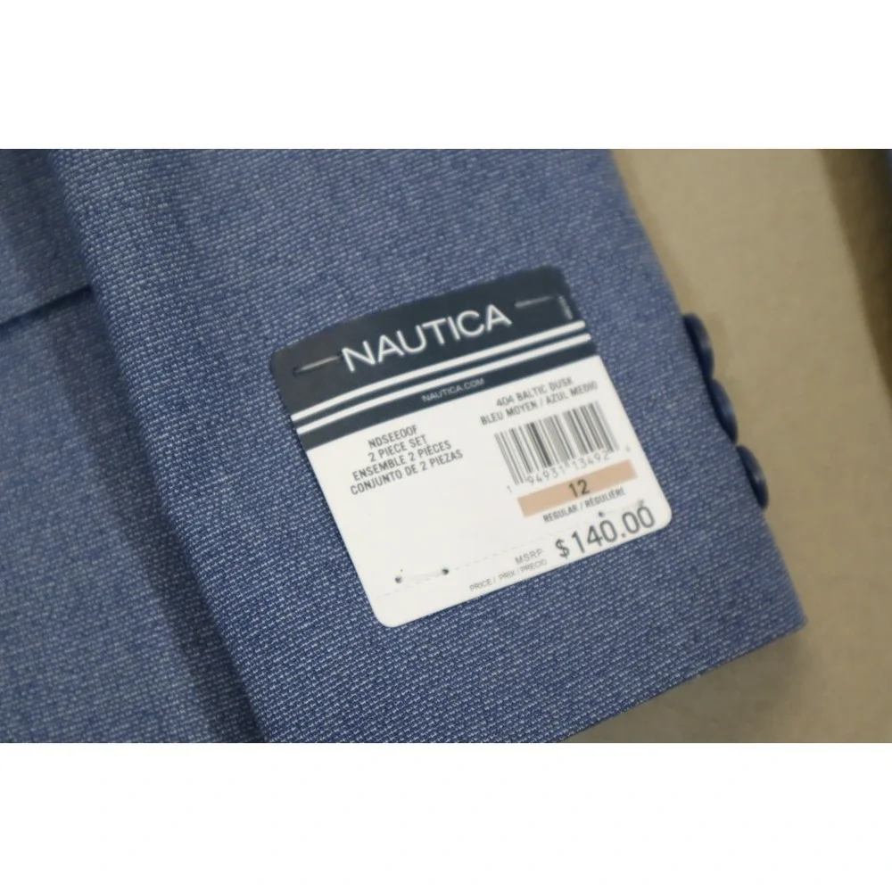 Nautica Big Boys 2-piece. Micro-Texture Suit - Dark‎ Blue Size 12
